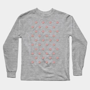 Glazed Donut with Sprinkles Pattern Long Sleeve T-Shirt